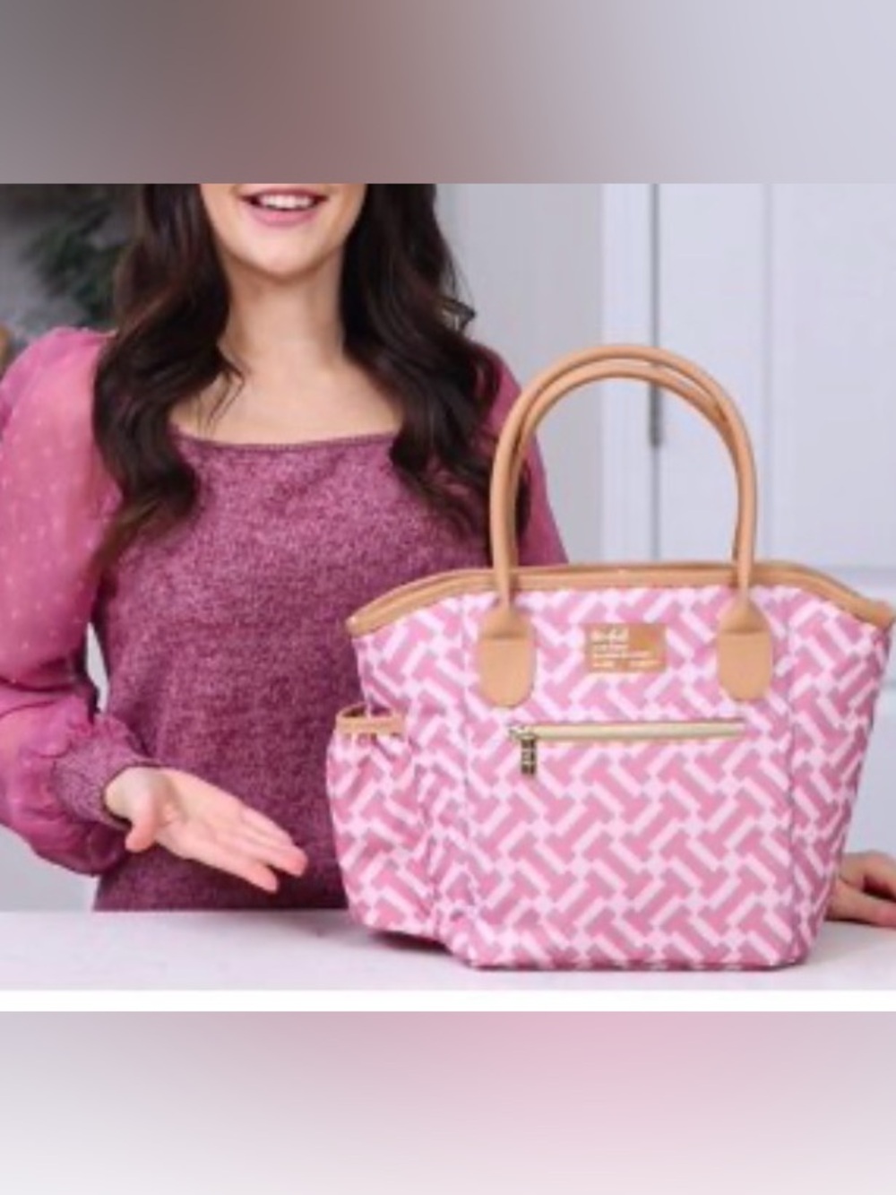 Fit & Fresh Beechwood Lunch Bag for Women, Women's Large Reusable Lunch Tote